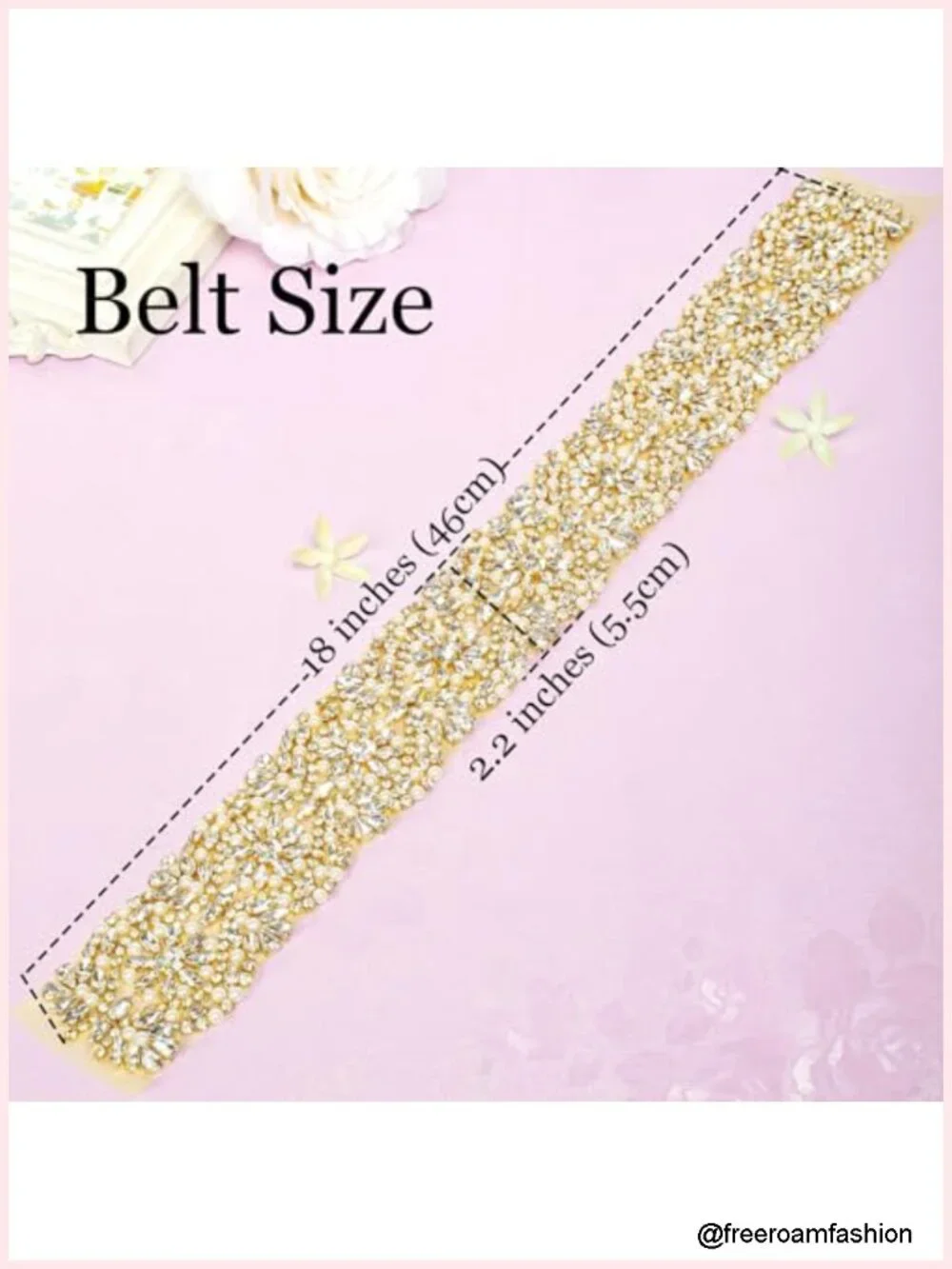 Rhinestone Wedding Applique Belt Sash Crystal Bridal Dress Trim